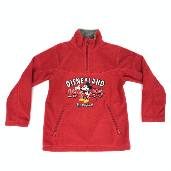 3/$25 Disneyland Mickey Mouse Fleece Pullover - Red, Size M - Picture 1 of 11